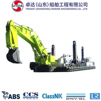 チャネル浚渫のための油圧バックホウ浚渫